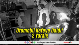 Otomobil Kafeye Daldı! 2 Yaralı!