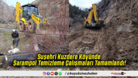 Suşehri Kuzdere Köyünde Şarampol Temizleme Çalışmaları Tamamlandı!