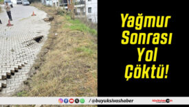 Yağmur Sonrası Yol Çöktü!