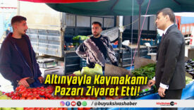 Altınyayla Kaymakamı Pazarı Ziyaret Etti!