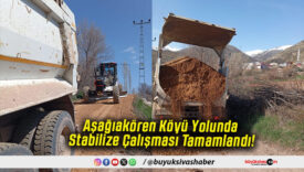 Aşağıakören Köyü Yolunda Stabilize Çalışması Tamamlandı!