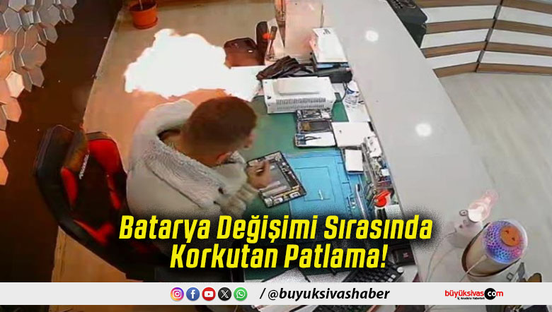 Batarya Değişimi Sırasında Korkutan Patlama!