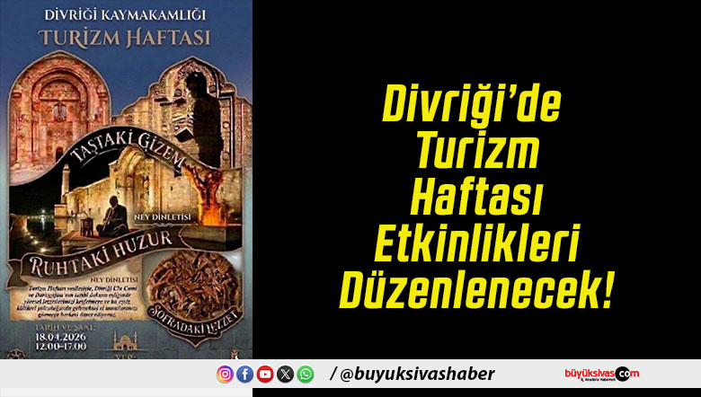 Divriği’de Turizm Haftası Etkinlikleri Düzenlenecek!