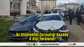 İki Otomobilin Çarpıştığı Kazada 4 Kişi Yaralandı!