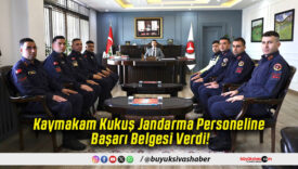 Kaymakam Kukuş Jandarma Personeline Başarı Belgesi Verdi!