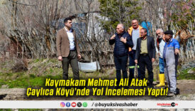 Kaymakam Mehmet Ali Atak Çaylıca Köyü’nde Yol İncelemesi Yaptı!