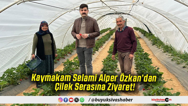 Kaymakam Selami Alper Özkan’dan Çilek Serasına Ziyaret!