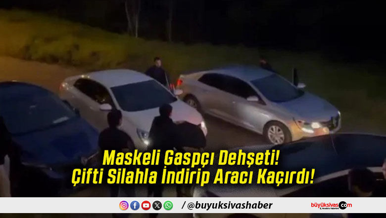 Maskeli Gaspçı Dehşeti! Çifti Silahla İndirip Aracı Kaçırdı!