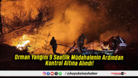 Orman Yangını 9 Saatlik Müdahalenin Ardından Kontrol Altına Alındı!