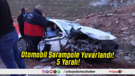 Otomobil Şarampole Yuvarlandı! 5 Yaralı!