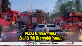 Plaza Otoparkında Elektrikli Otomobil Yandı!