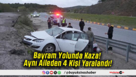Bayram Yolunda Kaza! Aynı Aileden 4 Kişi Yaralandı!