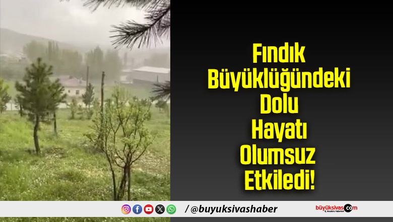 Fındık Büyüklüğündeki Dolu