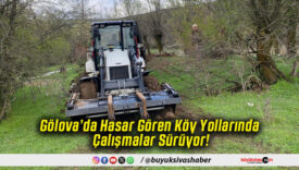 Gölova’da Hasar Gören Köy Yollarında Çalışmalar Sürüyor!