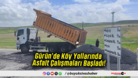 Gürün’de Köy Yollarında Asfalt Çalışmaları Başladı!