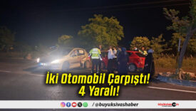 İki Otomobil Çarpıştı! 4 Yaralı!