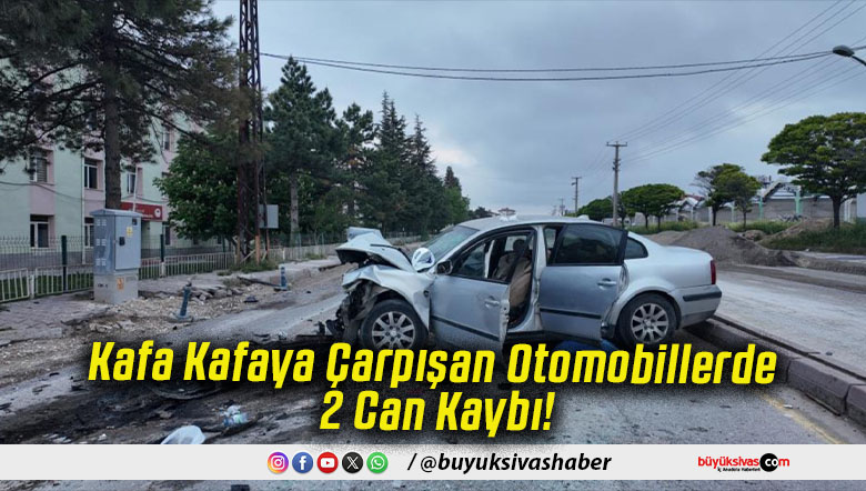 Kafa Kafaya Çarpışan Otomobillerde 2 Can Kaybı!