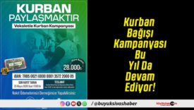 Kurban Bağışı Kampanyası Bu Yıl Da Devam Ediyor!