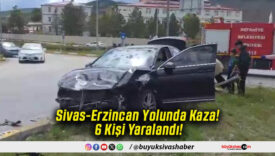 Sivas-Erzincan Yolunda Kaza! 6 Kişi Yaralandı!