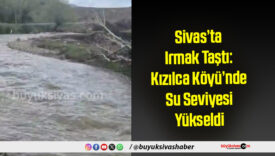 Sivas’ta Irmak Taştı