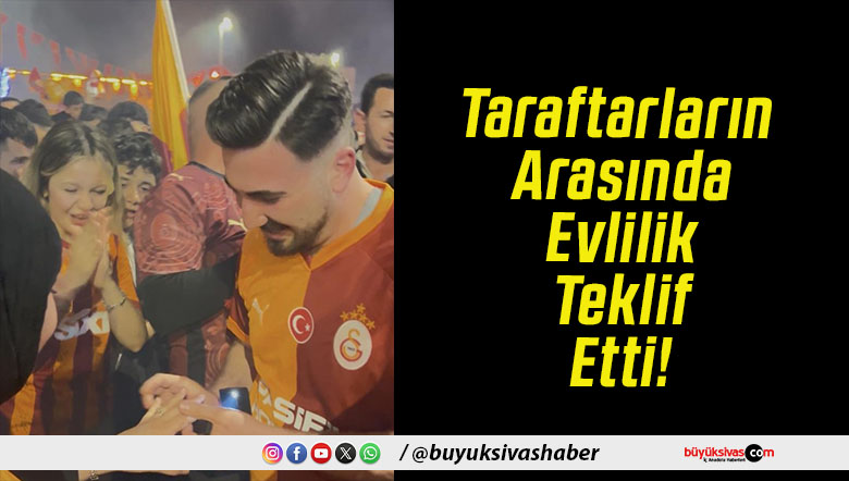Taraftarların Arasında Evlilik Teklif Etti!