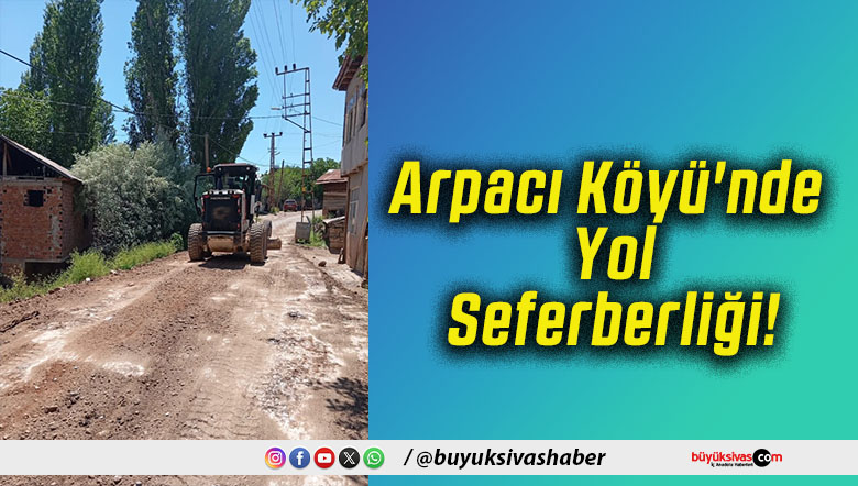 Arpacı Köyü'nde Yol Seferberliği!