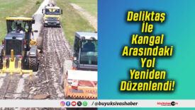 Deliktaş İle Kangal Arasındaki Yol Yeniden Düzenlendi!
