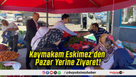 Kaymakam Eskimez'den Pazar Yerine Ziyaret!