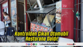 Kontrolden Çıkan Otomobil Restorana Daldı!