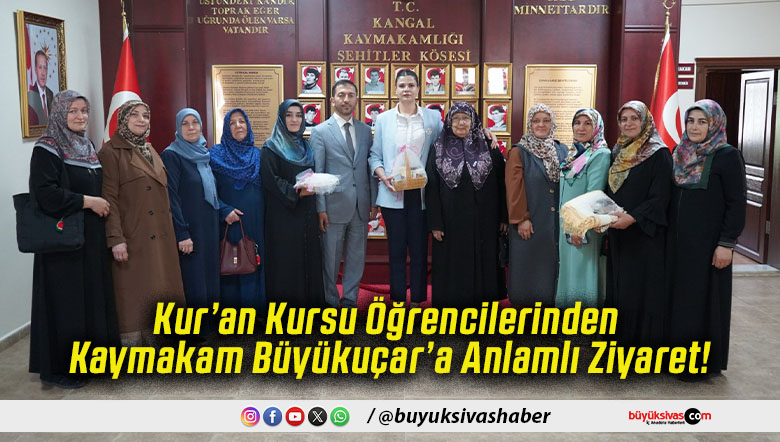 Kur’an Kursu Öğrencilerinden Kaymakam Büyükuçar’a Anlamlı Ziyaret!