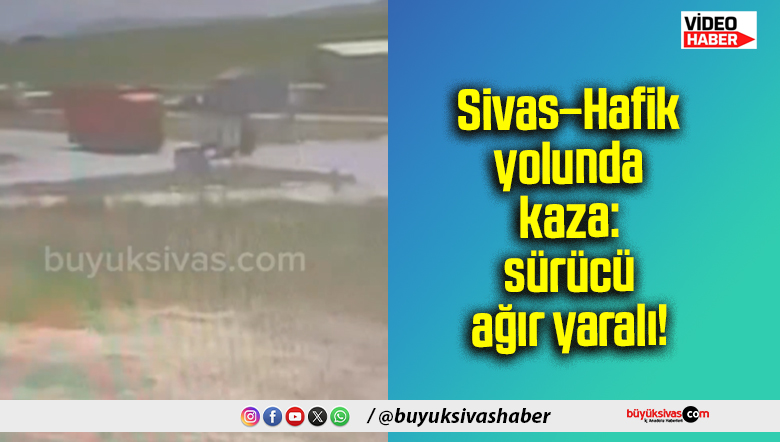 Hafik yolunda kaza