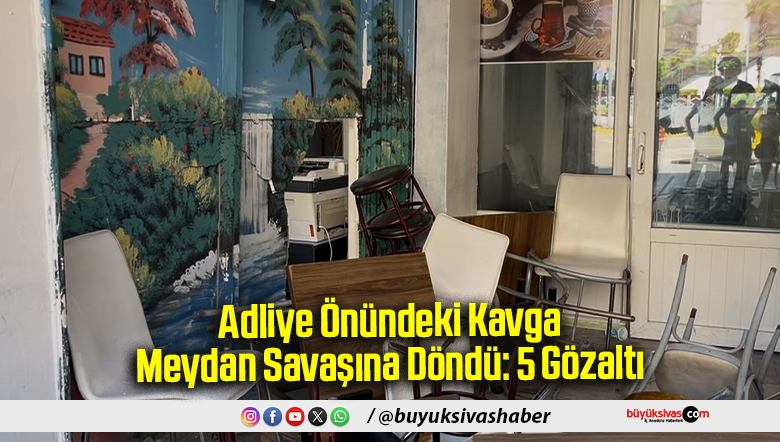 Adliye Önündeki Kavga