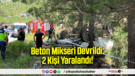 Beton Mikseri Devrildi