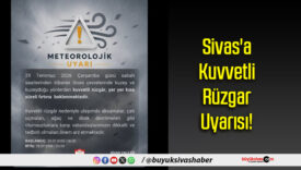 Sivas'a Kuvvetli Rüzgar