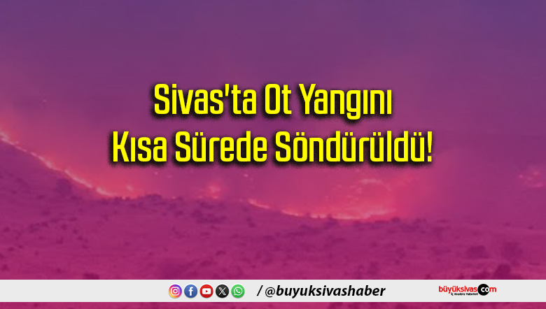 Sivas'ta Ot Yangını