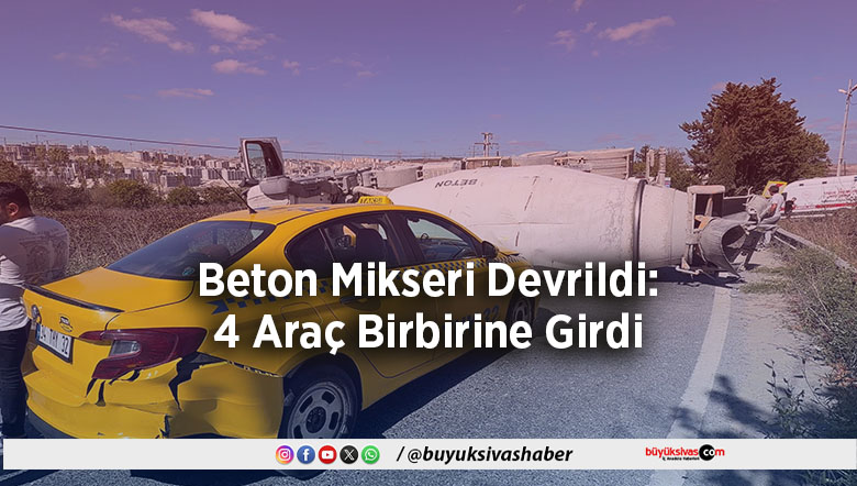 Beton Mikseri Devrildi