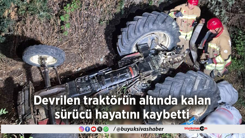 Devrilen traktörün