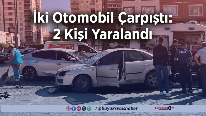 İki Otomobil Çarpıştı