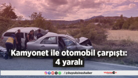 Kamyonet ile otomobil