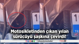Motosikletinden çıkan yılan