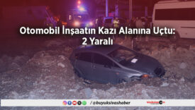 Otomobil İnşaatın Kazı Alanına Uçtu