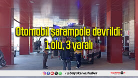 Otomobil şarampole devrildi