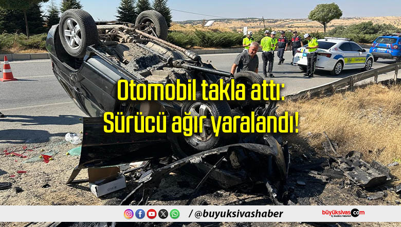 Otomobil takla attı
