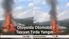 Otoyolda Otomobil Taşıyan