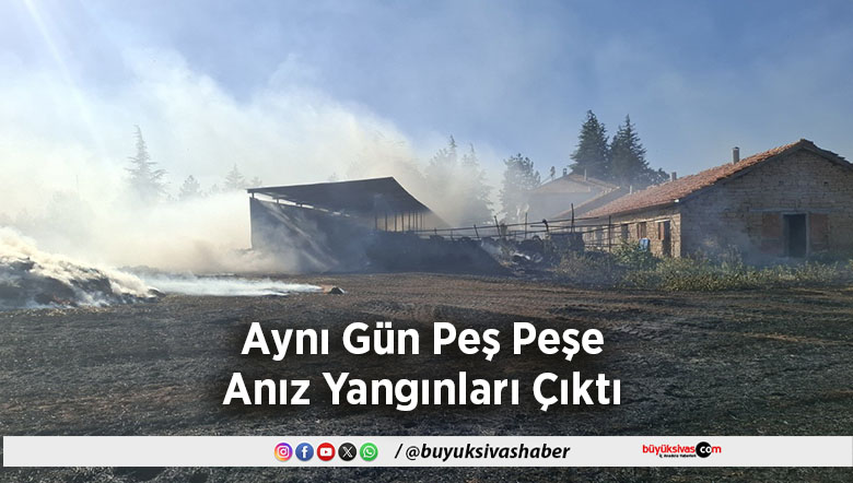 Peş Peşe Anız Yangınları Çıktı