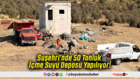 Suşehri’nde 50 Tonluk İçme Suyu Deposu Yapılıyor!