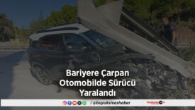 bariyere çarpan sürücü