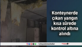 Konteynerde çıkan yangın