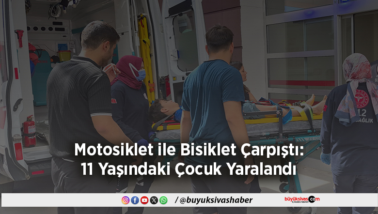 motor ve bisiklet çarpıştı