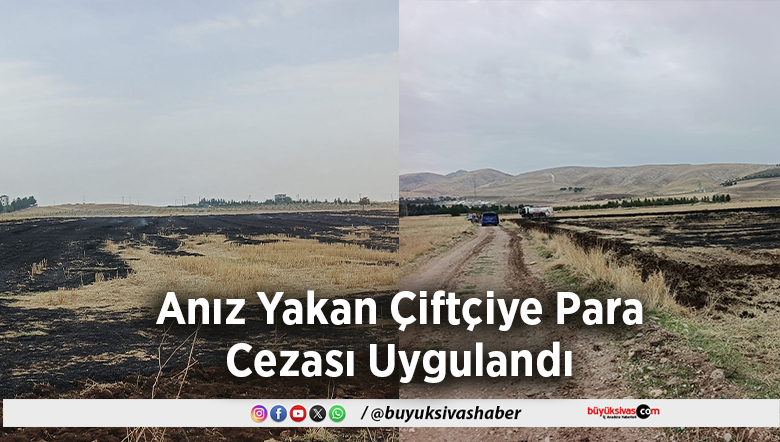 Anız Yakan Çiftçiye Para Cezası Uygulandı
